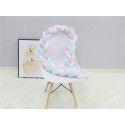 Ins Nordic children's room decoration DIY weave fried dough twist bed surround Danish Knot long tie ball pillow 
