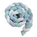 Ins Popular Danish Knitted Long Knot Throw Pillow kont Ball Three Strand fried dough twist Braid Baby Bed Anti collision Bed Circumference 