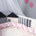 Ins Nordic children's room decoration DIY weave fried dough twist bed surround Danish Knot long tie ball pillow 