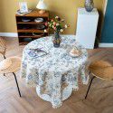 Cross border Amazon American vintage cotton and linen table cloth printing Japanese peony small fresh Korean cloth 