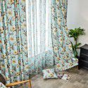 American printed pastoral shading cloth, living room, bedroom, floating window, European curtain, window screen, wholesale, simple