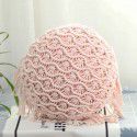 Retro Bohemian Throw Pillow Handwoven Throw Pillow Sofa Cushion Cover Throw Pillow Cover Knitted Tassel Bedroom Waist Pillow 