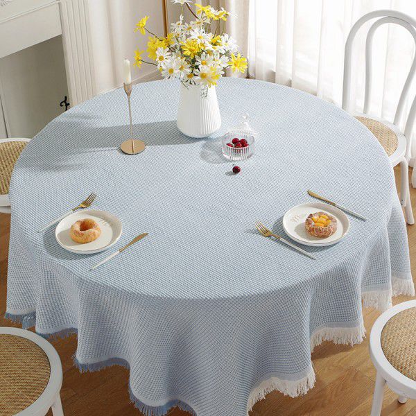 Nordic tablecloth ins wind feeling photo background cloth tea table mat desk round table cloth dust cover cloth 