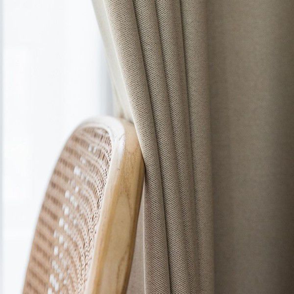 Send shaping, send measuring full shading curtain, double-sided linen curtain, fabric, solid color splicing, finished curtain for home decoration project