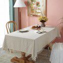 Cloth Dad Table Cloth Pastoral Cotton Linen Daisy Printing Rectangular Table Cloth Tea Table Cover Cloth Tassel Table Cloth Factory 