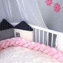 Ins Nordic children's room decoration DIY weave fried dough twist bed surround Danish Knot long tie ball pillow 