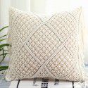 Retro Bohemian Throw Pillow Handwoven Throw Pillow Sofa Cushion Cover Throw Pillow Cover Knitted Tassel Bedroom Waist Pillow 
