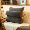Solid color embroidered triangular cushion Japanese tatami bedside backrest living room sofa pillow 