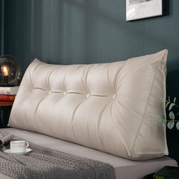 Nordic triangle bedside cushion large backrest tatami soft bag removable washable bed pillow waist protection sofa backrest cushion 