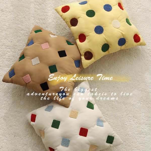 Nordic ins net red embroidery pillow pillow cover sitting room sofa cushion model room pillow modern luxury 