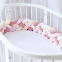 Ins braided strip knotting four strand fried dough twist braid bed surround pillow kont ball children anti-collision strip wholesale 