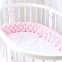 Ins braided strip knotting four strand fried dough twist braid bed surround pillow kont ball children anti-collision strip wholesale 