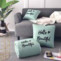Washed Cotton Embroidery Throw Pillow by Car Sofa Throw Pillow Air Conditioner Thickened by Autumn and Winter Warm Double sided Quilt Large 