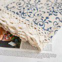 American rural new Chinese retro printed cotton linen French window kitchen curtain bedroom window shade finished curtain