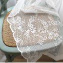 145 Korean lace gauze curtain with wavy edge, both sides of wavy German curtain, warp knitted gauze table cloth, bed curtain, bed curtain, spot wholesale