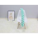 Ins Nordic children's room decoration DIY weave fried dough twist bed surround Danish Knot long tie ball pillow 