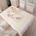 Cotton and linen European luxury lace oil proof table cloth table flag tablecloth suit satin jacquard fabric lace tablecloth