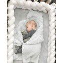 Ins Popular Danish Knitted Long Knot Throw Pillow kont Ball Three Strand fried dough twist Braid Baby Bed Anti collision Bed Circumference 