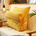 Solid color embroidered triangular cushion Japanese tatami bedside backrest living room sofa pillow 