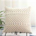 Retro Bohemian Throw Pillow Handwoven Throw Pillow Sofa Cushion Cover Throw Pillow Cover Knitted Tassel Bedroom Waist Pillow 
