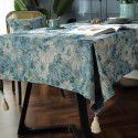 Cloth father tablecloth high temperature resistant tablecloth ins cotton linen tassel art rectangular tablecloth table mat tea table cover
