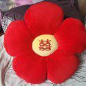 Small Red Flower Wedding Plush Happy Character Pillow A Pair of Wedding Rooms, Sofas, Living Rooms, Creative Couples, Bed Pillows Wholesale