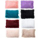 Amazon ins wind plush pillow case beach imitation wool rectangular bedside cushion sofa cushion cushion pillow case 