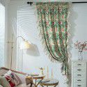 Lexuan Xiuins green plant lotus leaf curtain finished product wholesale bedroom kitchen small curtain