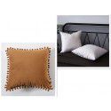 Nordic lamb plush ins style embroidery face pillow chessboard light luxury velvet vintage sofa waist cushion cover 