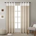 Simple linen splicing curtains, solid color, blackout curtains, living room, bedroom, curtains, finished products, multi color, optional 