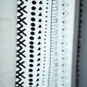 Cloth father curtain American Bohemian cotton and hemp printed geometric perforated shading bedroom window kitchen finished curtain