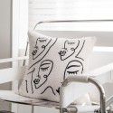 Nordic lamb plush ins style embroidery face pillow chessboard light luxury velvet vintage sofa waist cushion cover 