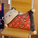 Japanese Lucky Cat Throwing Pillow and Quilt Dual purpose Sofa, Living Room Backrest Cushion, Waist Cushion, One Piece Issued for Spot Wholesale 