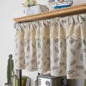 Lexuan Xiu Cotton Linen Printing Olive Leaf Short Curtain American Garden Kitchen Cabinet Shelter Curtain Punch Free Coffee Curtain