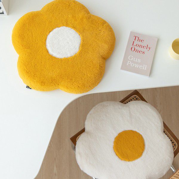 New style slow rebound egg flower egg flower creative cushion imitation rabbit hair plush memory cotton cushion wholesale generation 