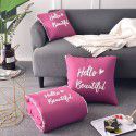 Washed Cotton Embroidery Throw Pillow by Car Sofa Throw Pillow Air Conditioner Thickened by Autumn and Winter Warm Double sided Quilt Large 