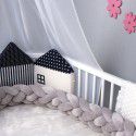 Ins Nordic children's room decoration DIY weave fried dough twist bed surround Danish Knot long tie ball pillow 