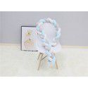 Ins Nordic children's room decoration DIY weave fried dough twist bed surround Danish Knot long tie ball pillow 