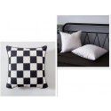 Nordic lamb plush ins style embroidery face pillow chessboard light luxury velvet vintage sofa waist cushion cover 