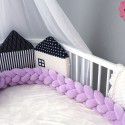 Ins Nordic children's room decoration DIY weave fried dough twist bed surround Danish Knot long tie ball pillow 