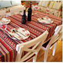 Cotton and linen table cloth, simple lattice, Nordic desk, student dormitory, square lace, cute computer table cloth 