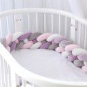Ins braided strip knotting four strand fried dough twist braid bed surround pillow kont ball children anti-collision strip wholesale 