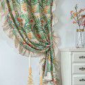 Lexuan Xiuins green plant lotus leaf curtain finished product wholesale bedroom kitchen small curtain