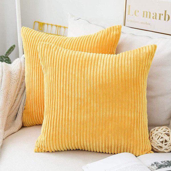 Corduroy pillowcase Amazon home nylon polyester plush strip cushion simple modern cushion cover directly supplied by the manufacturer 
