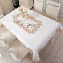 Cotton and linen European luxury lace oil proof table cloth table flag tablecloth suit satin jacquard fabric lace tablecloth