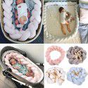 Ins Nordic children's room decoration DIY weave fried dough twist bed surround Danish Knot long tie ball pillow 