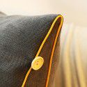 Solid color embroidered triangular cushion Japanese tatami bedside backrest living room sofa pillow 
