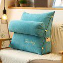 Solid color embroidered triangular cushion Japanese tatami bedside backrest living room sofa pillow 