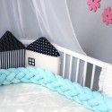 Ins Nordic children's room decoration DIY weave fried dough twist bed surround Danish Knot long tie ball pillow 