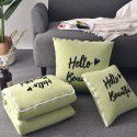 Washed Cotton Embroidery Throw Pillow by Car Sofa Throw Pillow Air Conditioner Thickened by Autumn and Winter Warm Double sided Quilt Large 